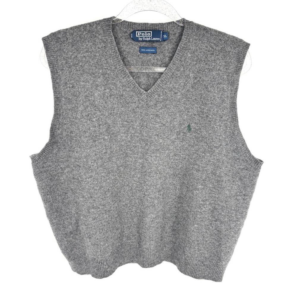 Vintage Polo Ralph Lauren Lambswool Vest Size XL Preppy Ivy League Old Money